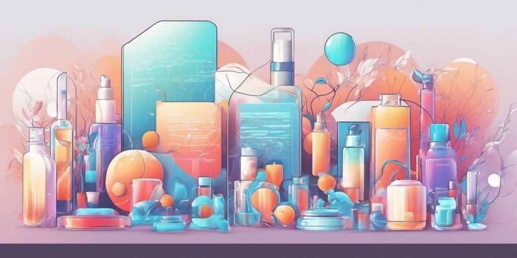 Ad banner in illustration style with gradients and white background