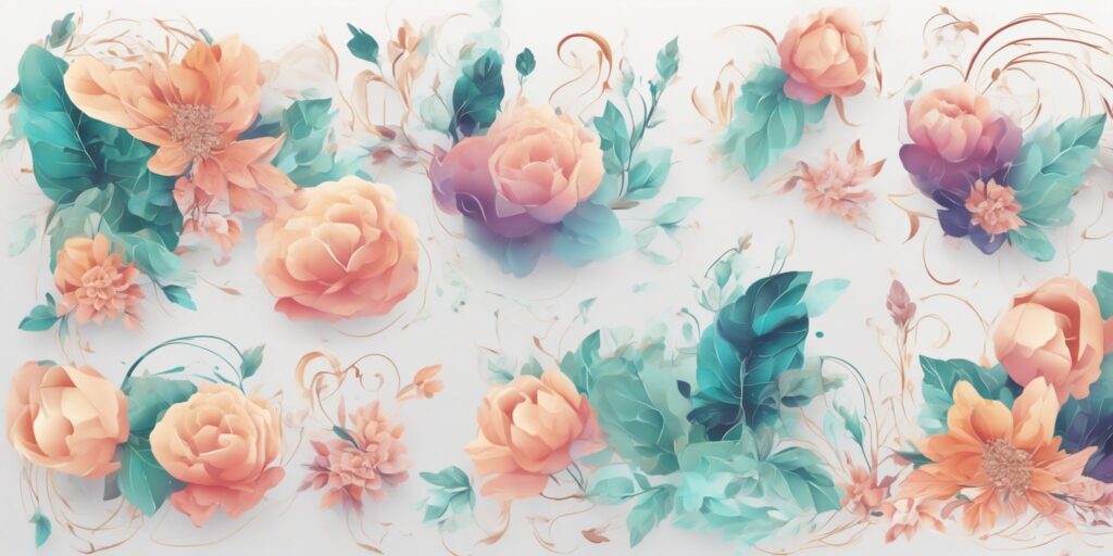 banner in illustration style with gradients and white background
