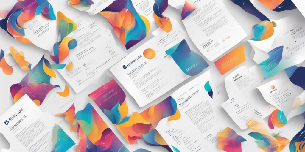 Cover letter in illustration style with gradients and white background