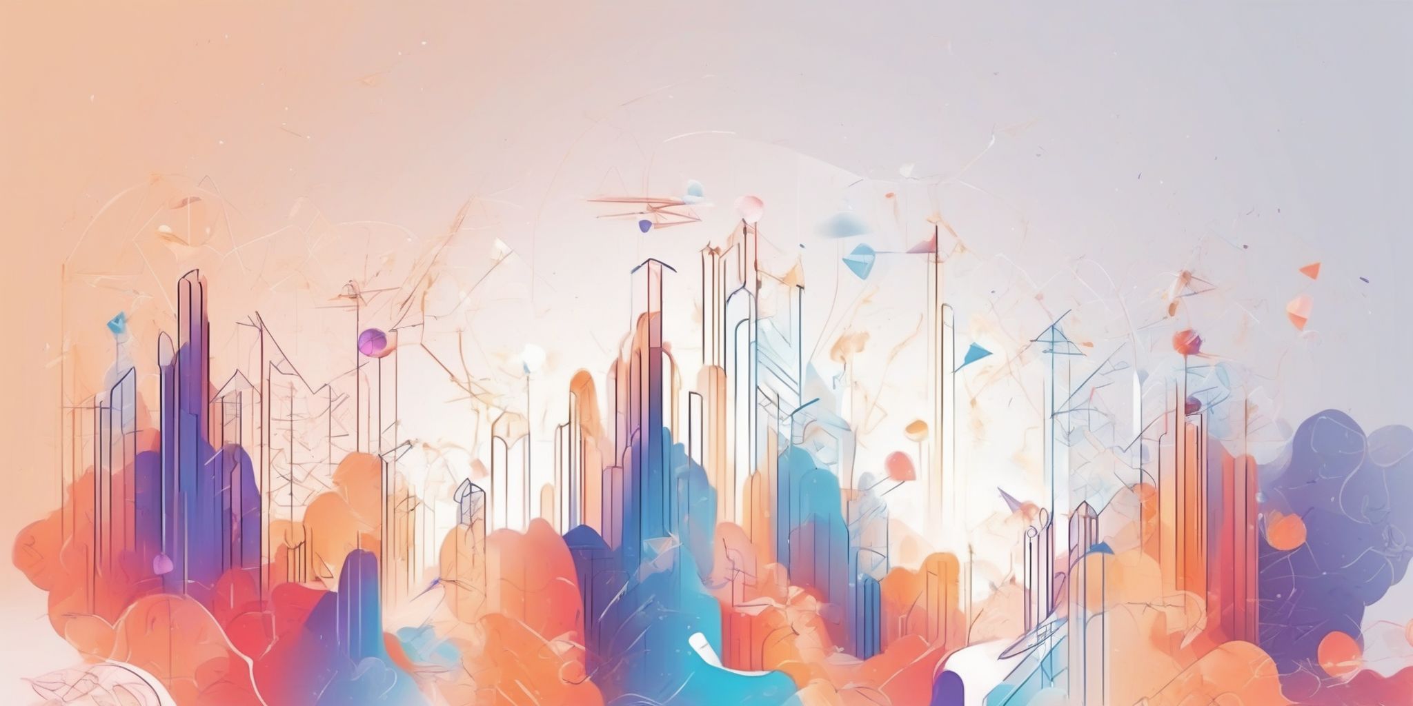 Success catalyst in illustration style with gradients and white background