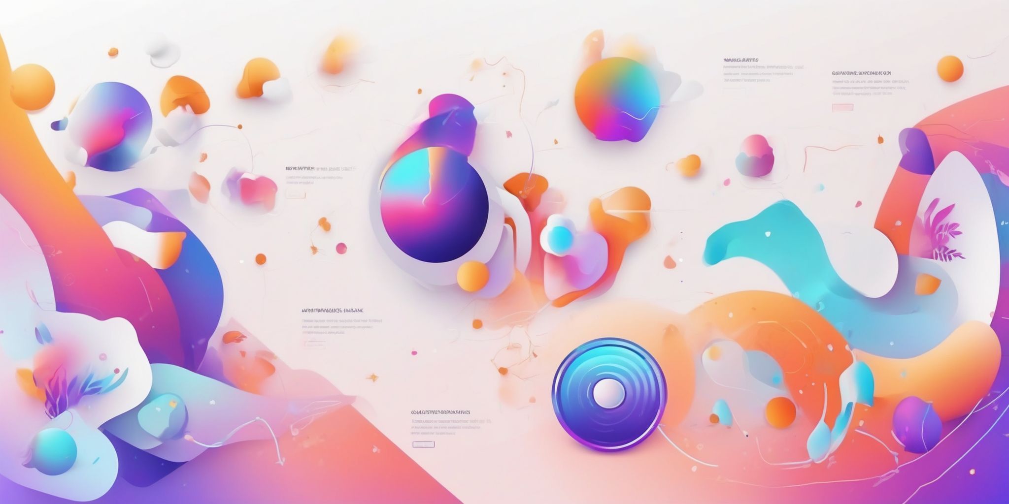 Digital promotion in illustration style with gradients and white background