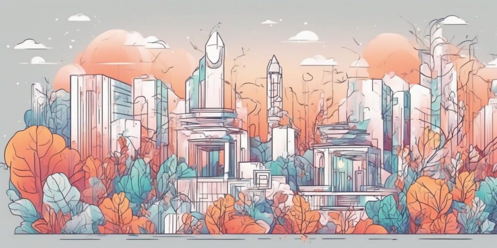 content in illustration style with gradients and white background
