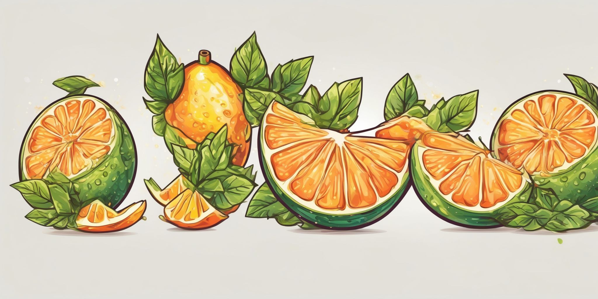 Zesty in illustration style with gradients and white background