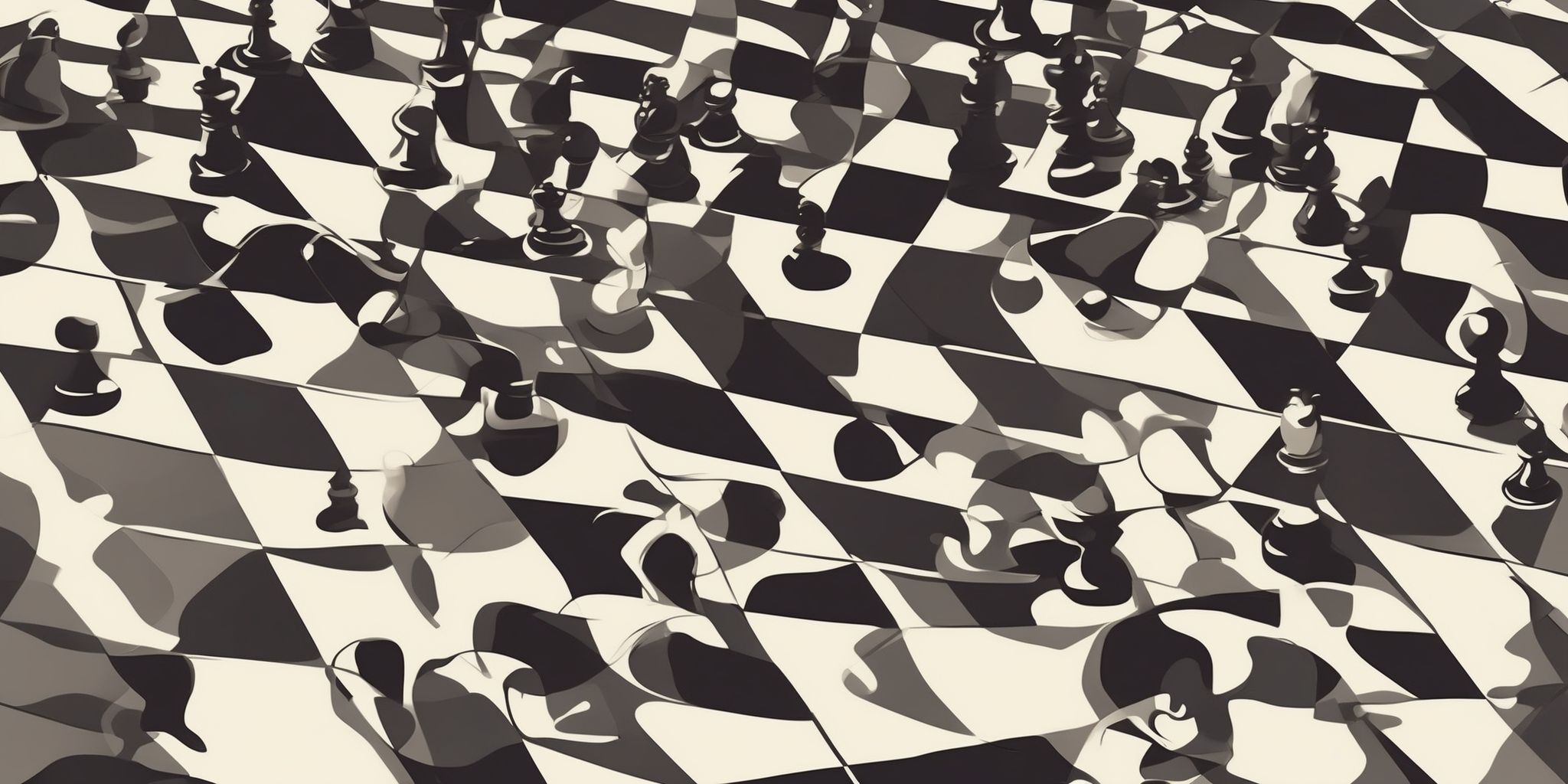 Chessboard in illustration style with gradients and white background