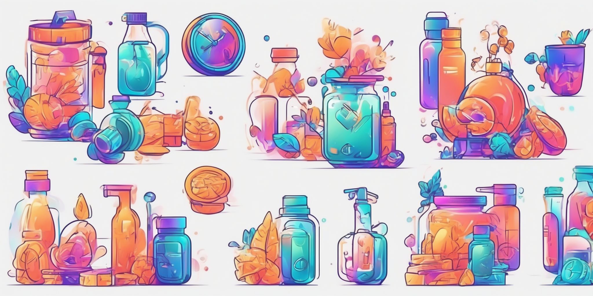 Cost in illustration style with gradients and white background