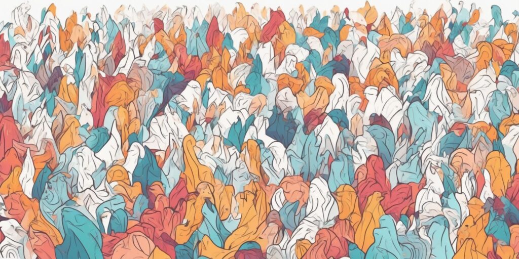 follower in illustration style with gradients and white background