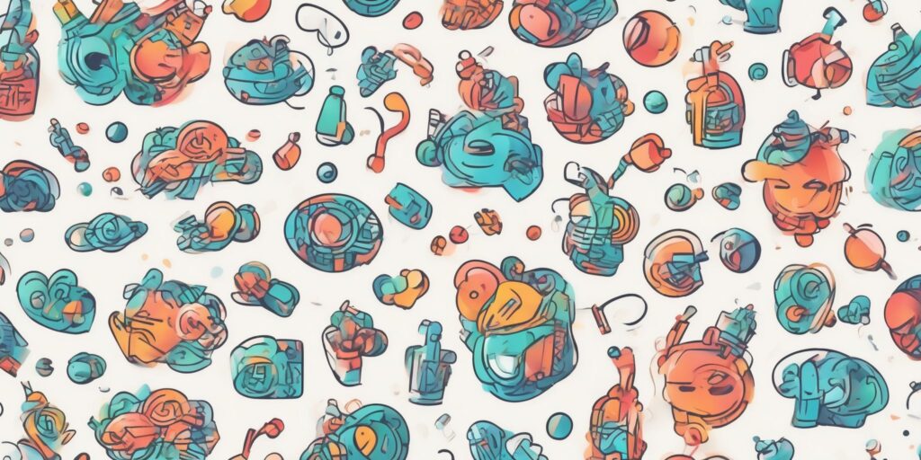 lingo in illustration style with gradients and white background