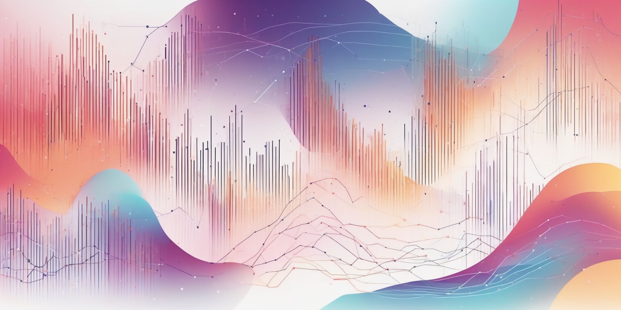 data in illustration style with gradients and white background