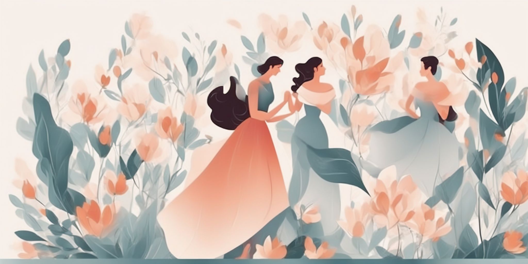 engagement in illustration style with gradients and white background