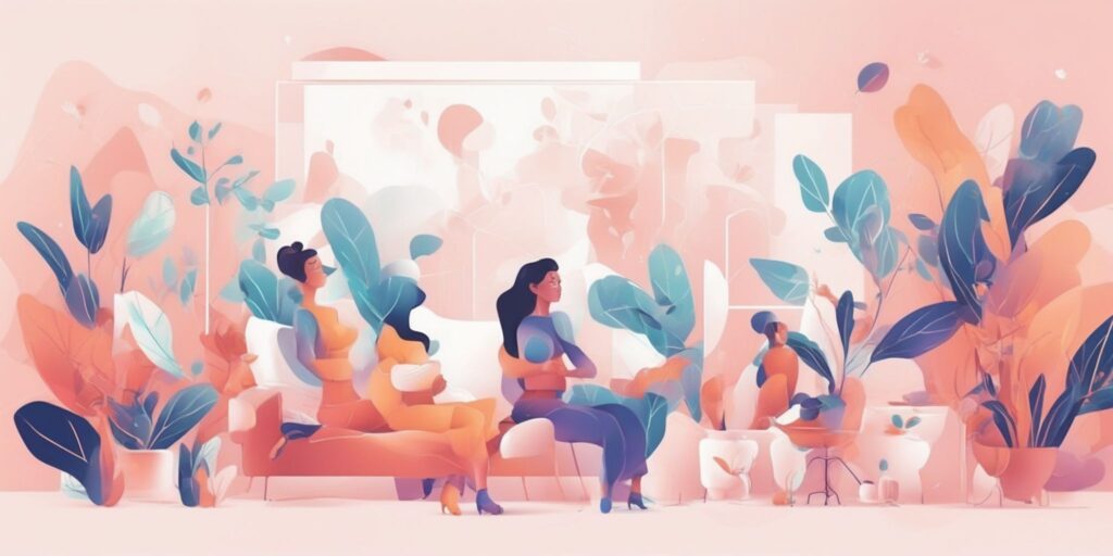 insights in illustration style with gradients and white background