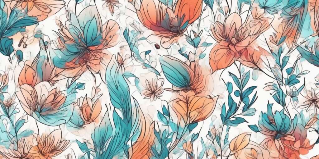 Influence in illustration style with gradients and white background