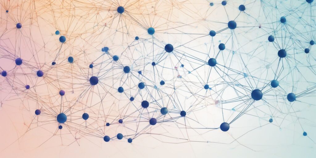 Connectivity in illustration style with gradients and white background