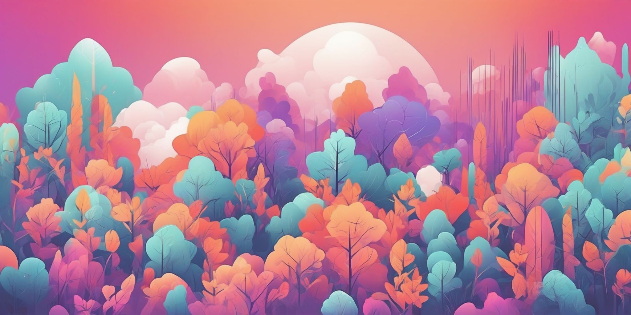 Support in illustration style with gradients and white background