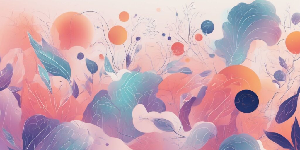 updates in illustration style with gradients and white background