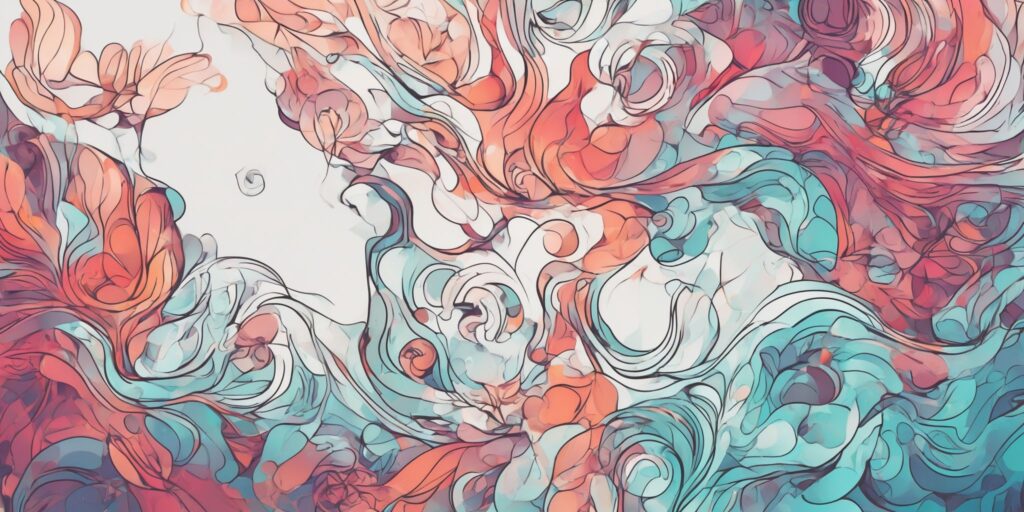 Techniques in illustration style with gradients and white background