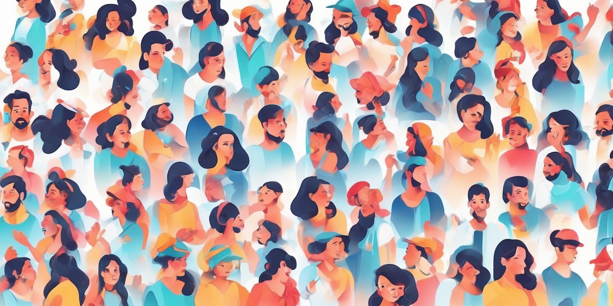 Follower count in illustration style with gradients and white background