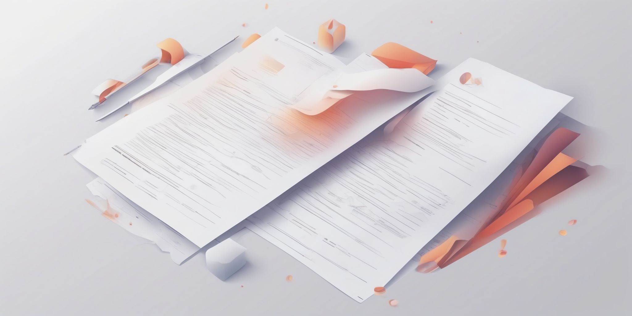 Contract in illustration style with gradients and white background