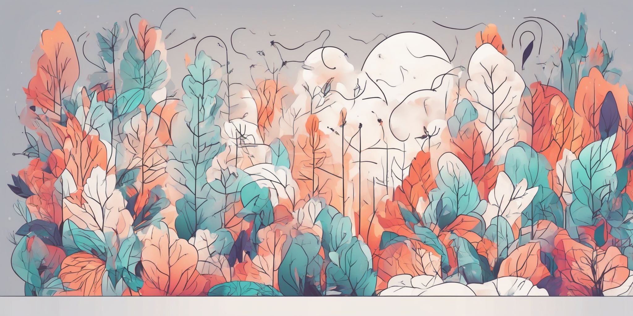 Relevance in illustration style with gradients and white background