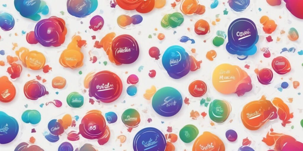 Endorsement in illustration style with gradients and white background