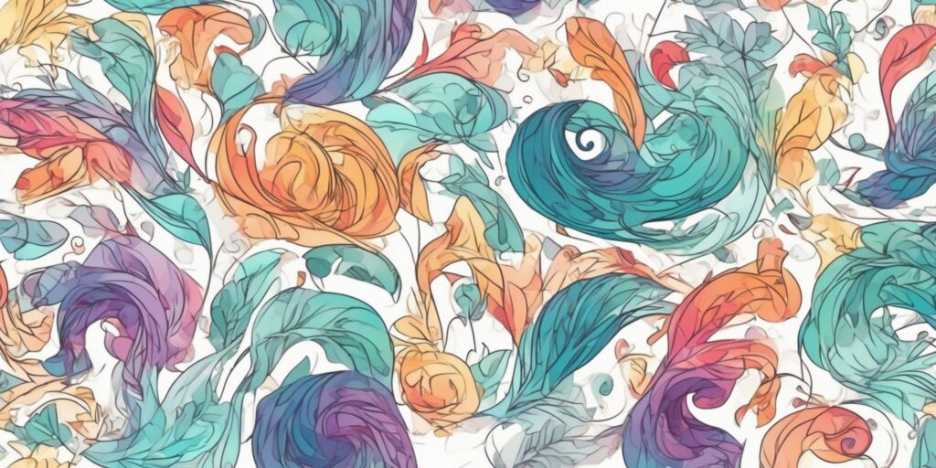 C's in illustration style with gradients and white background