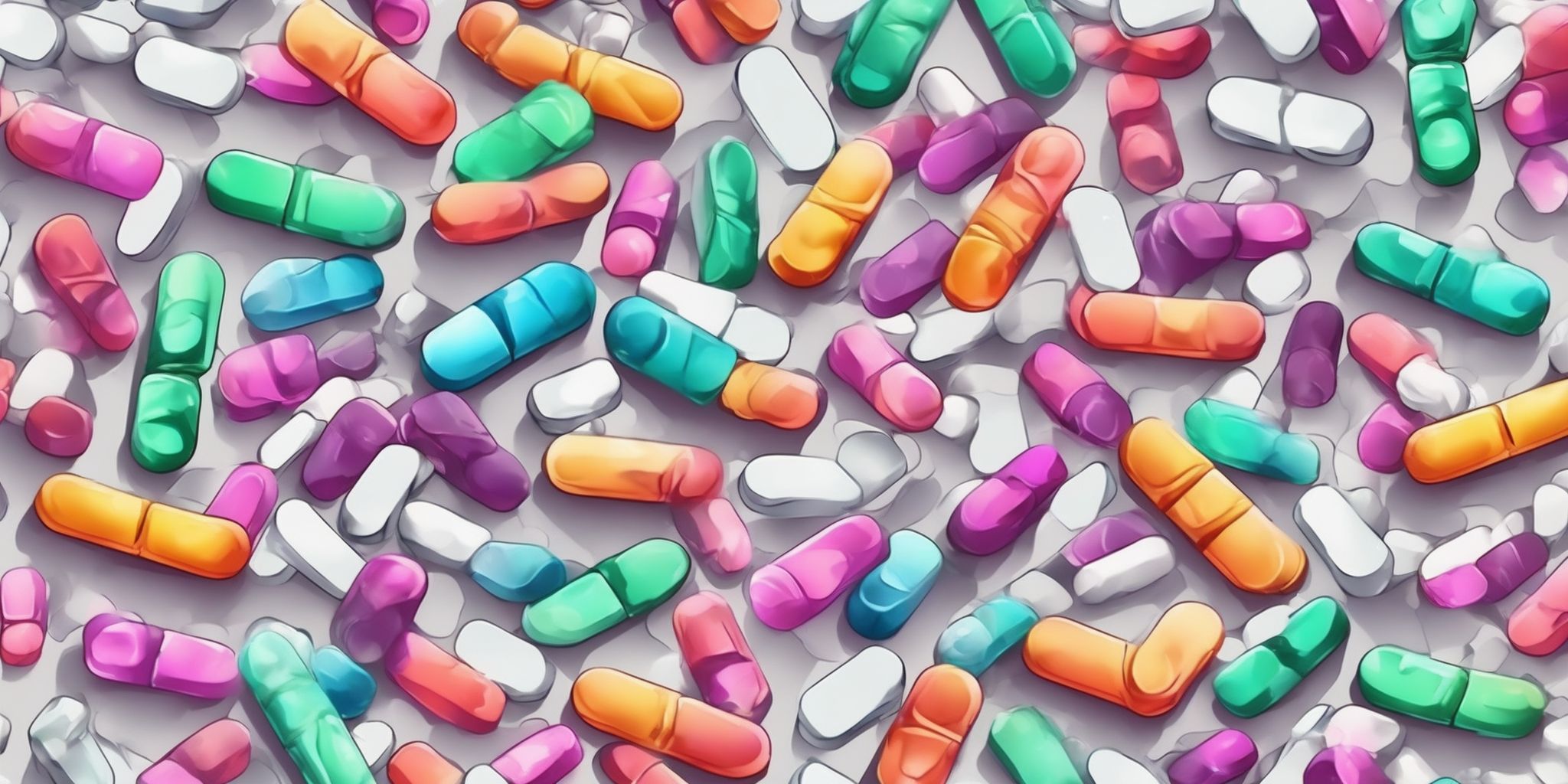 Xanax in illustration style with gradients and white background