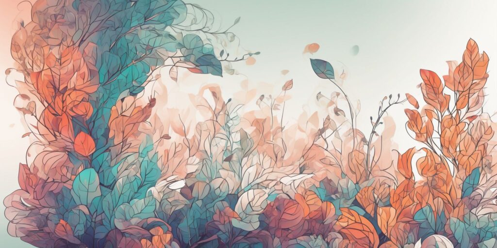 hidden in illustration style with gradients and white background