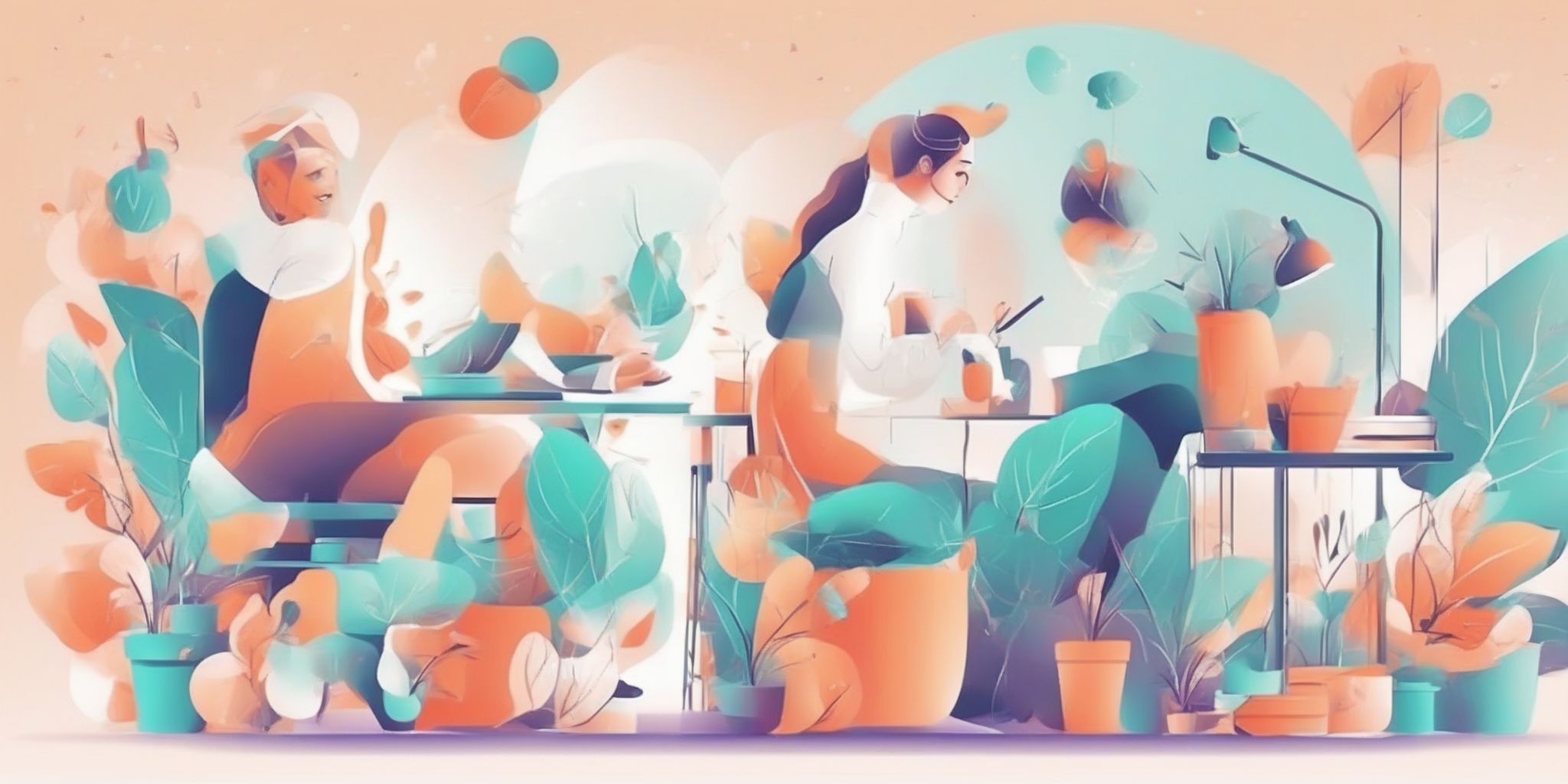 opportunities in illustration style with gradients and white background