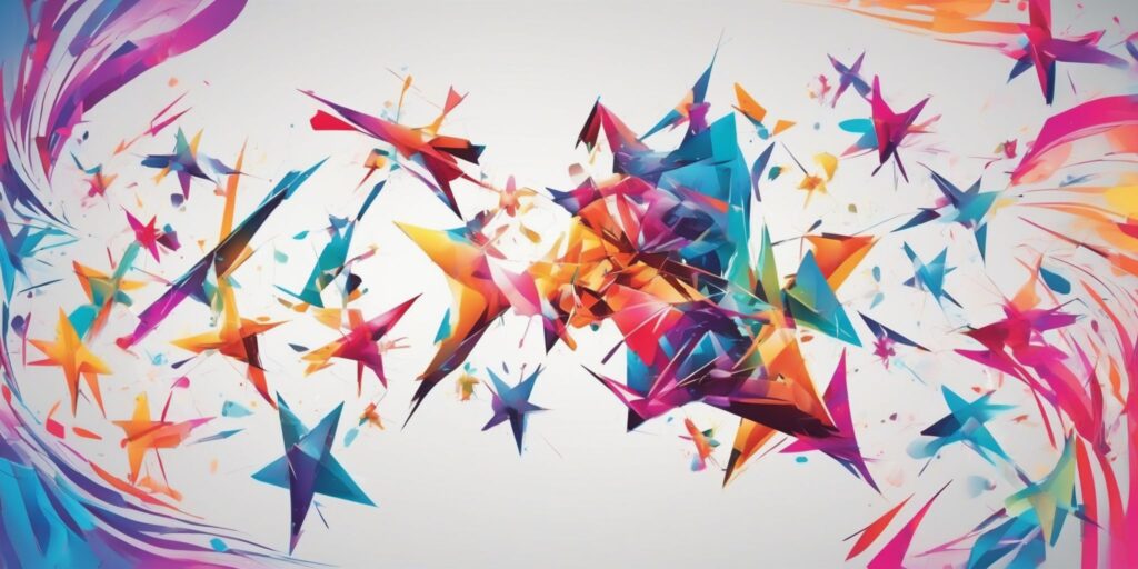 X-Factor in illustration style with gradients and white background