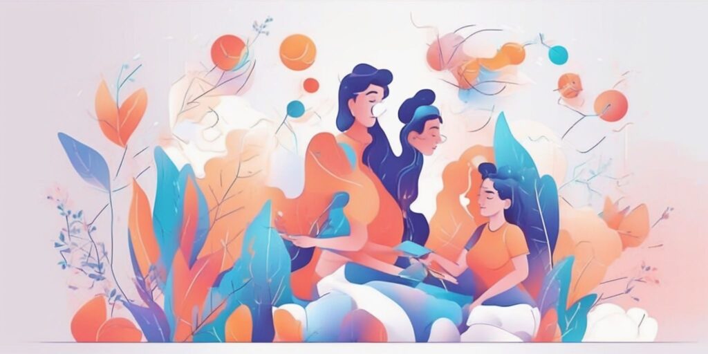 Engaging content in illustration style with gradients and white background