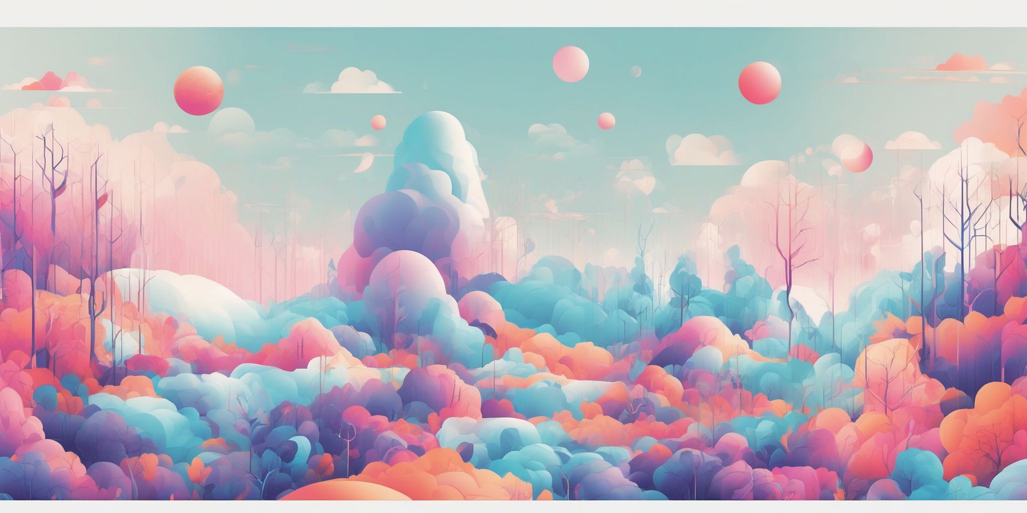 Endless possibilities in illustration style with gradients and white background