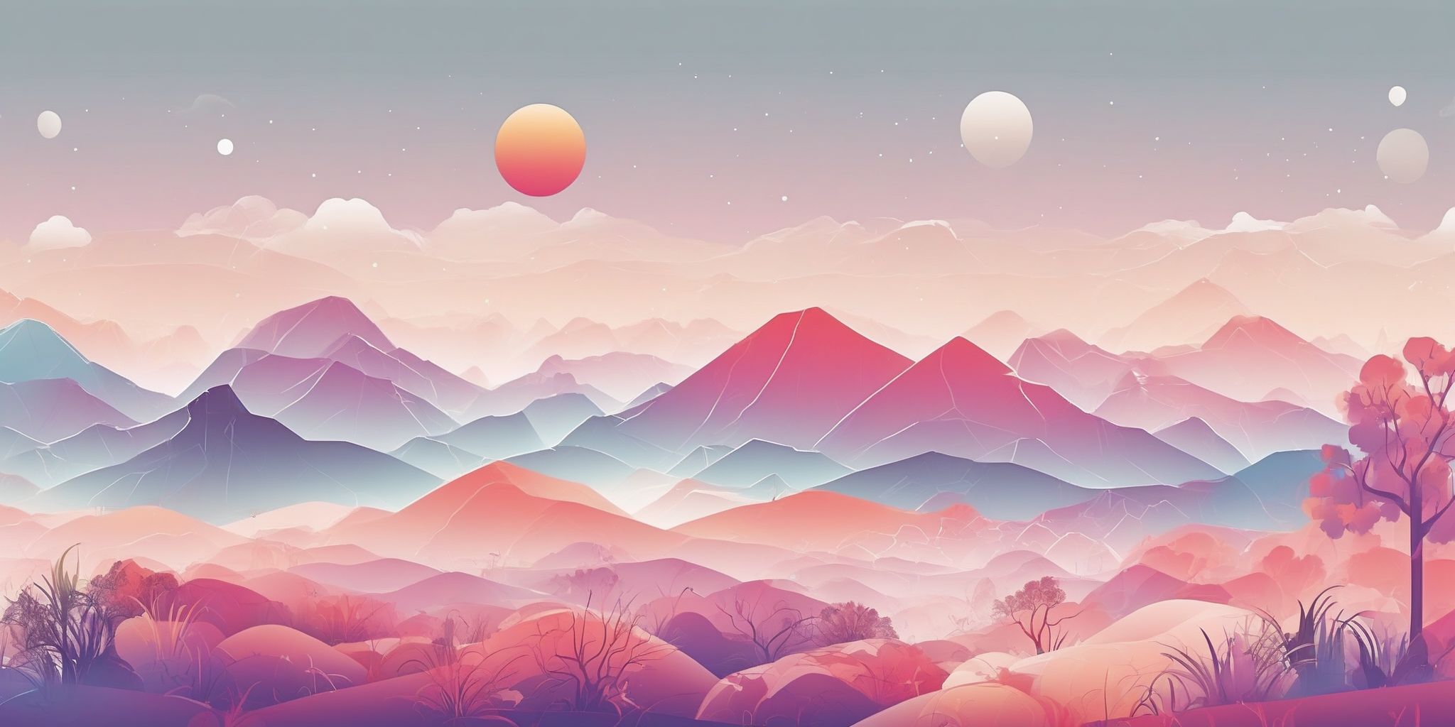 Zone in illustration style with gradients and white background