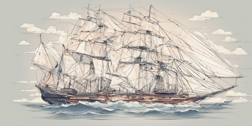 Navigator in illustration style with gradients and white background