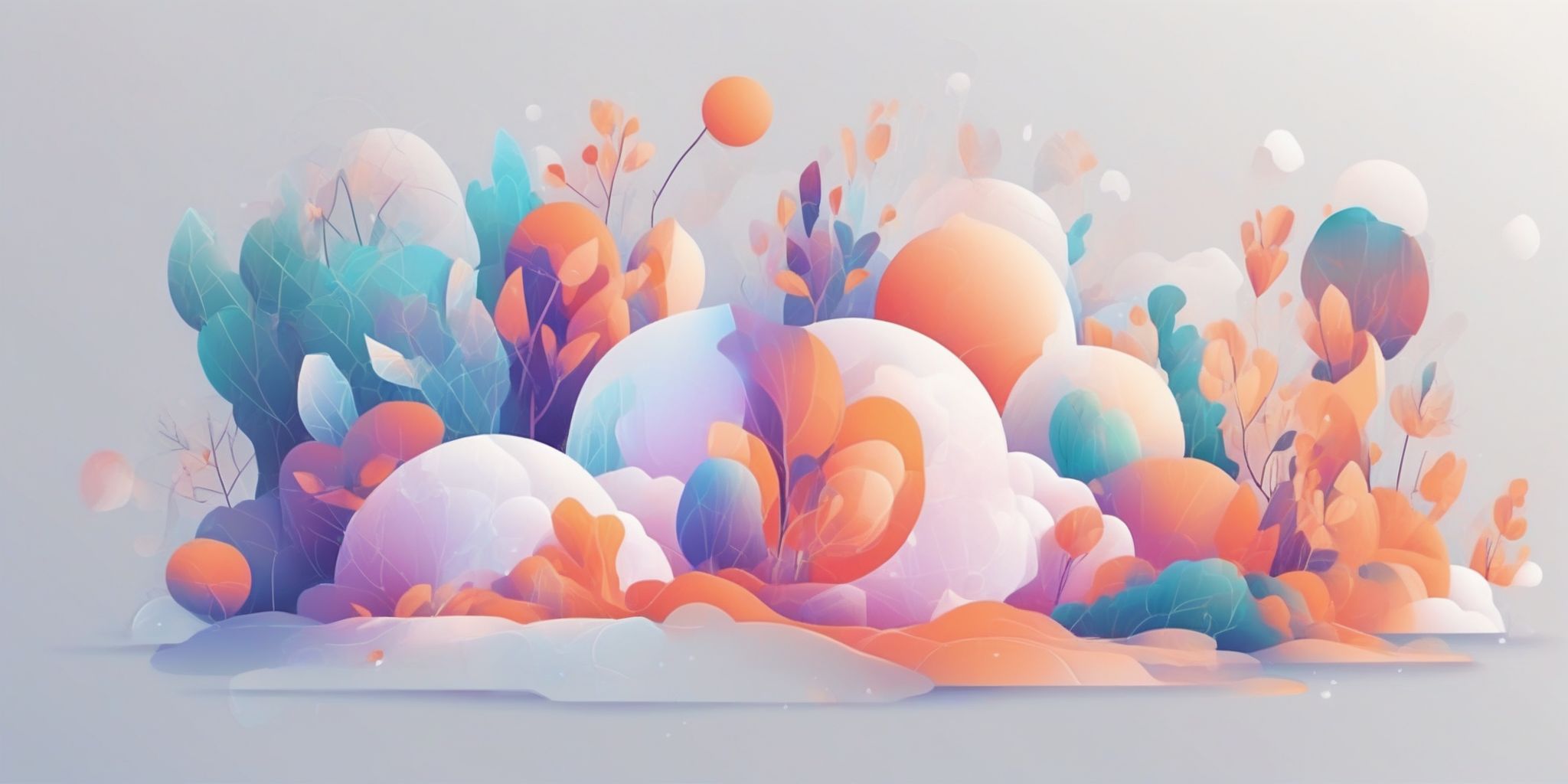 Implementation in illustration style with gradients and white background