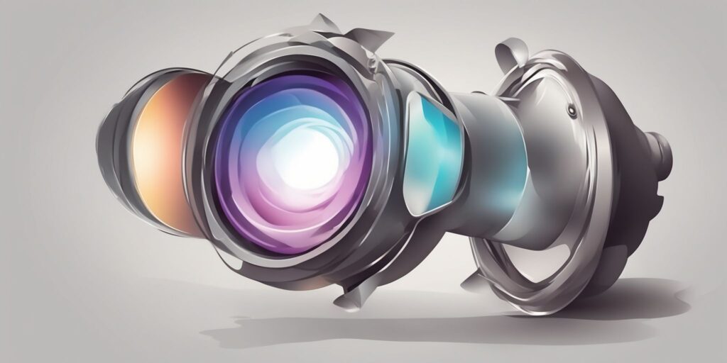 Spotlight in illustration style with gradients and white background