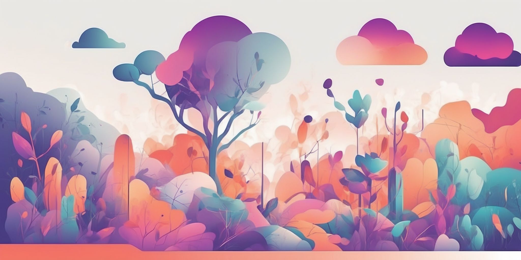 relevance in illustration style with gradients and white background