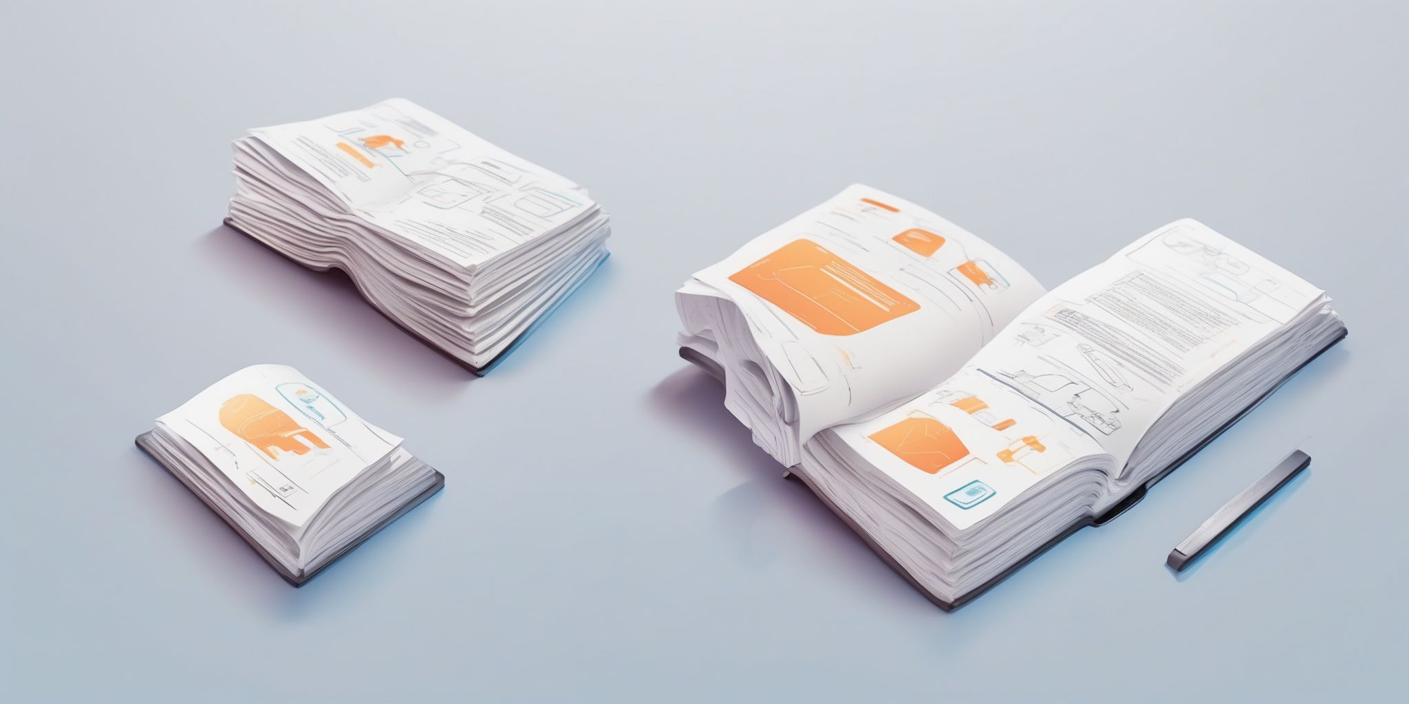 instruction manual in illustration style with gradients and white background