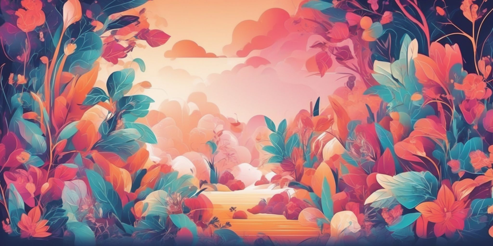 Engaging design in illustration style with gradients and white background