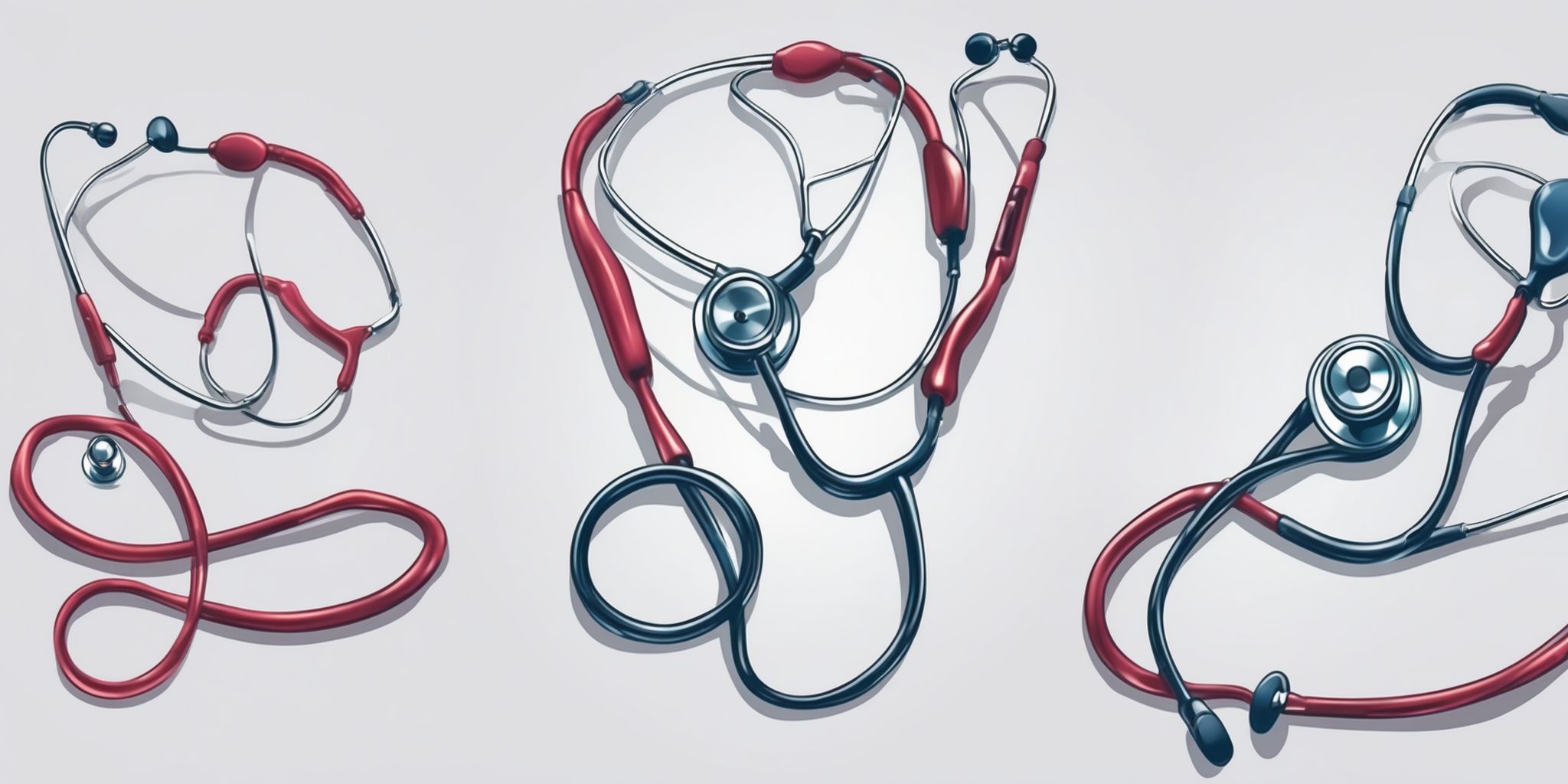 stethoscope in illustration style with gradients and white background