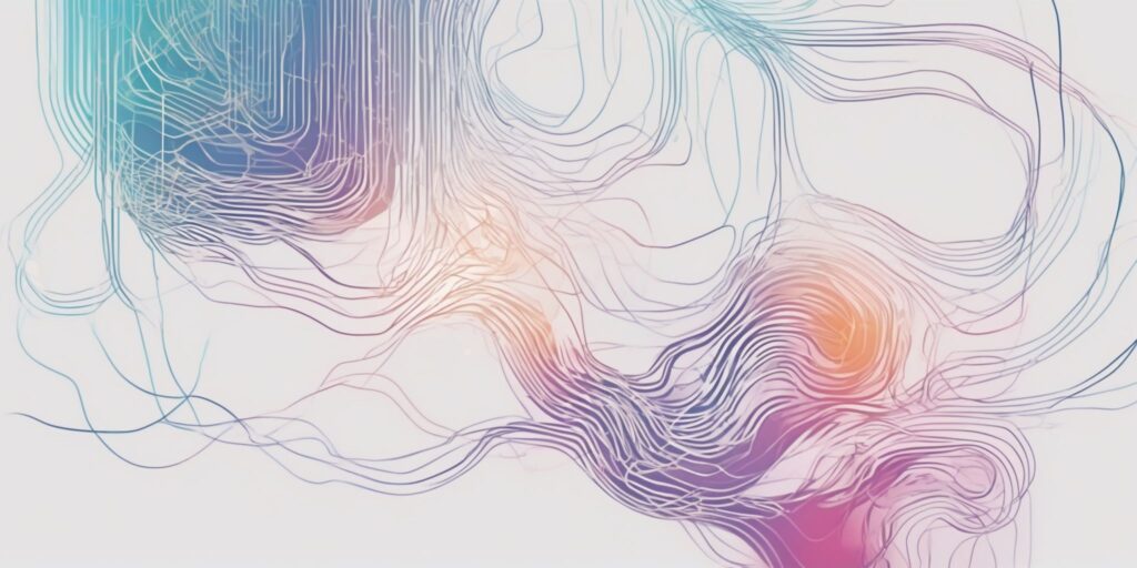 Connection in illustration style with gradients and white background