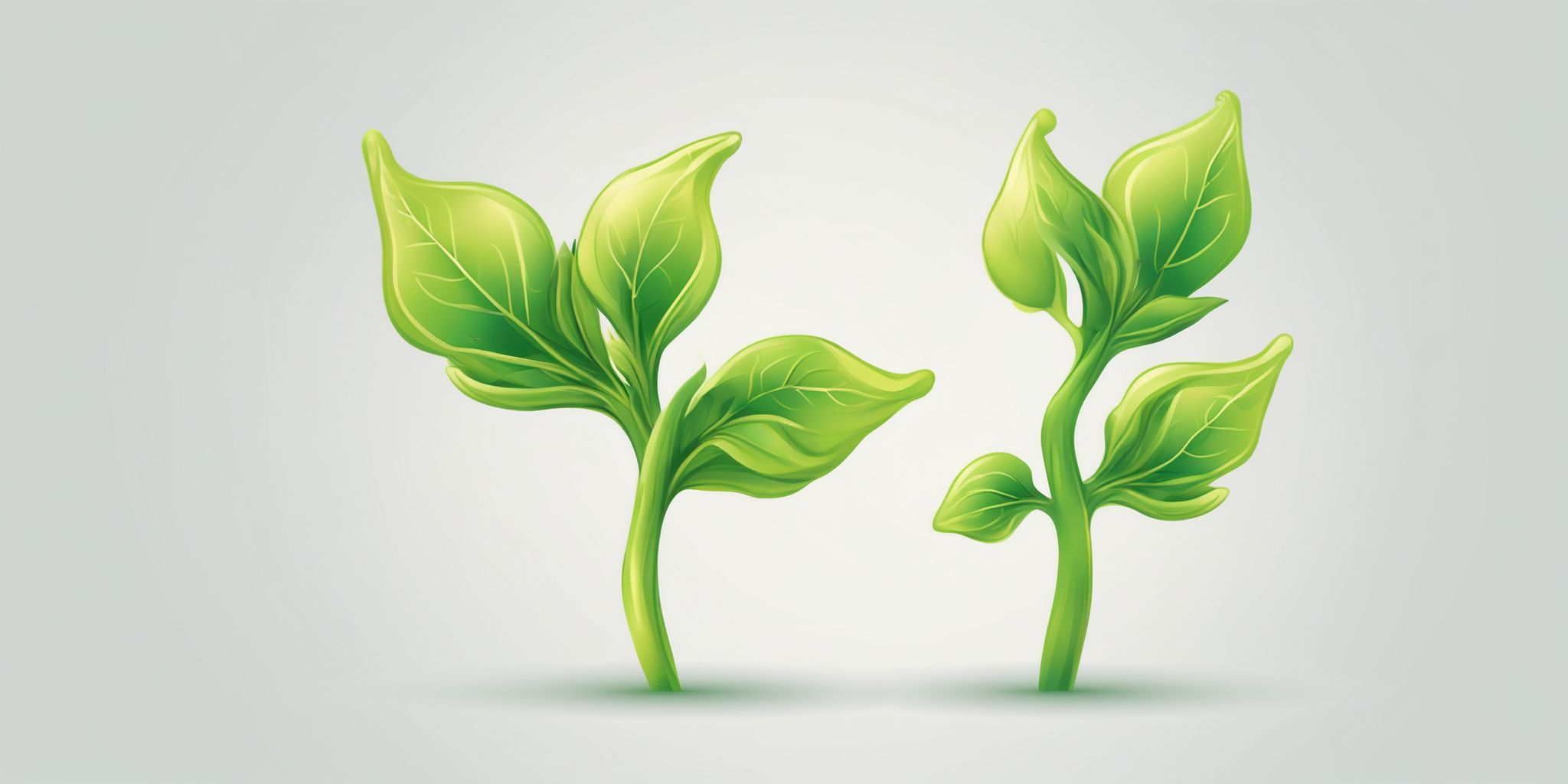 sprout in illustration style with gradients and white background
