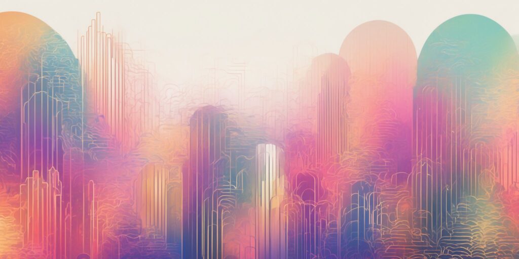 Filters in illustration style with gradients and white background