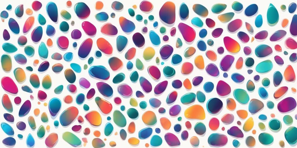 identity marker in illustration style with gradients and white background