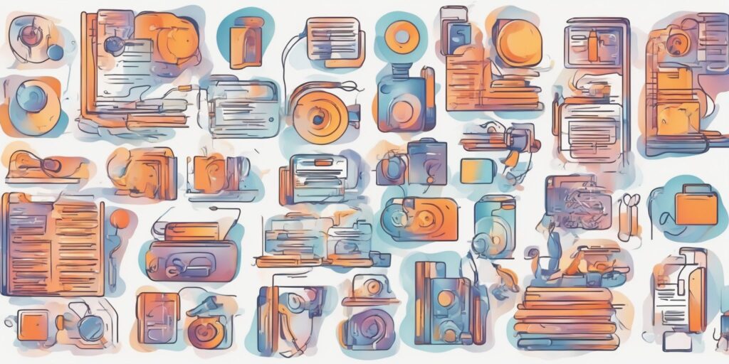 Handbook: Manual in illustration style with gradients and white background