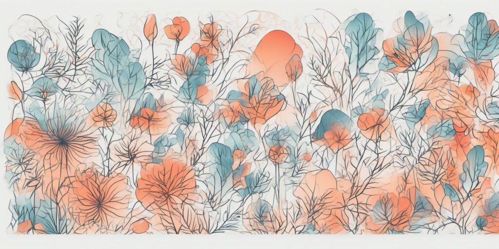 Visibility in illustration style with gradients and white background