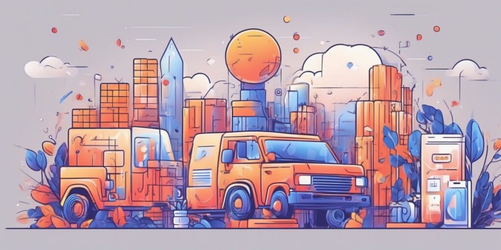 Cost in illustration style with gradients and white background