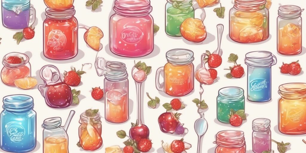 Sweetener substitute in illustration style with gradients and white background