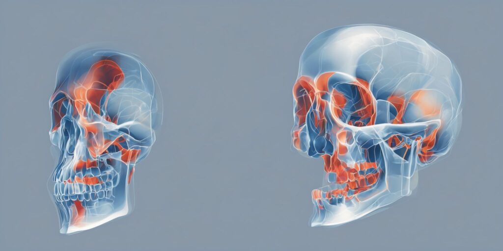 X-Ray in illustration style with gradients and white background