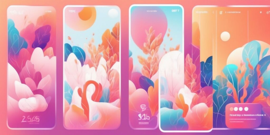 IGTV in illustration style with gradients and white background