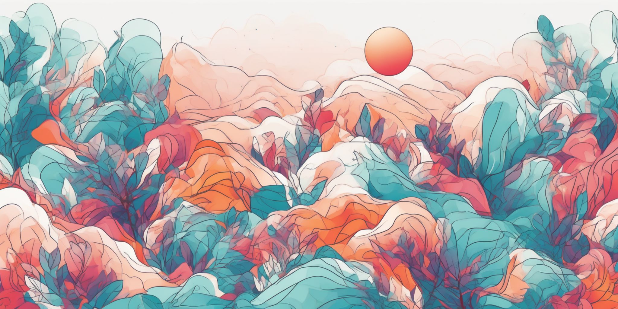 Unleashing potential in illustration style with gradients and white background