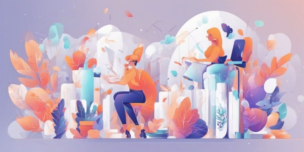 Cost in illustration style with gradients and white background